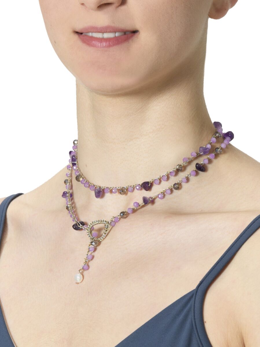 Long Necklace - Lilac