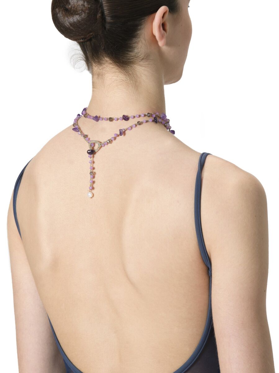 Long Necklace - Lilac