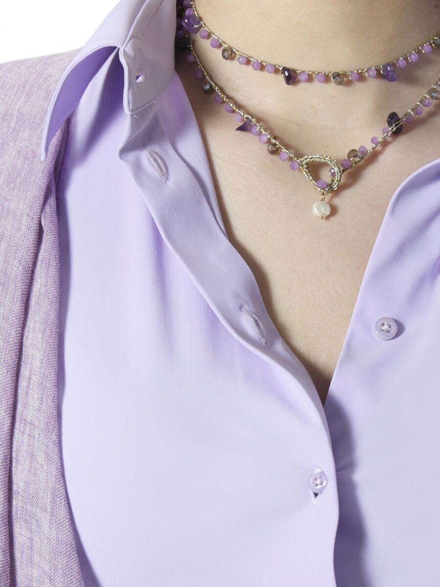 Long Necklace - Lilac