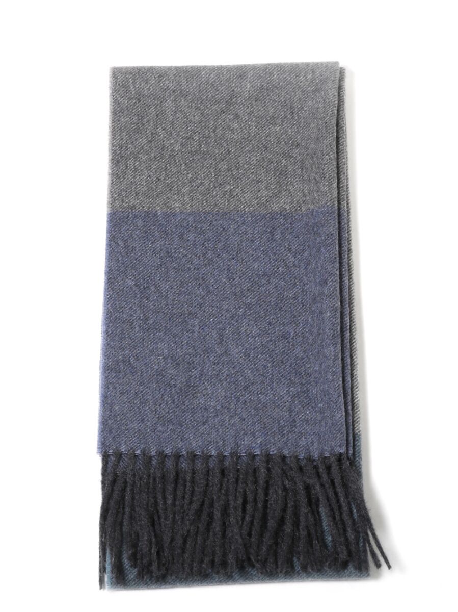 Cashmere Grey Light Blue Scarf