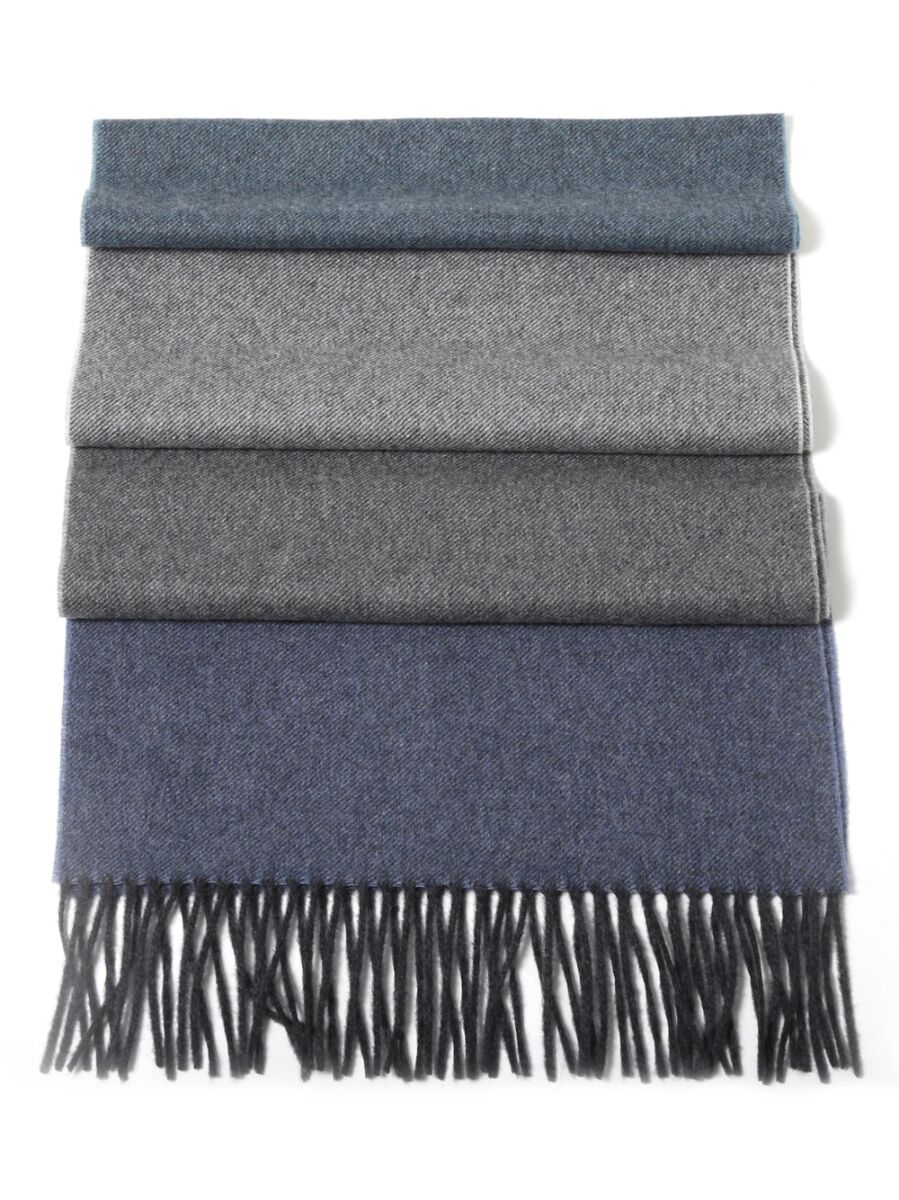 Cashmere Grey Light Blue Scarf